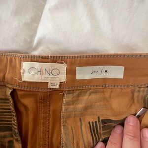 Anthropologie chino- size 8, burnt yellow.